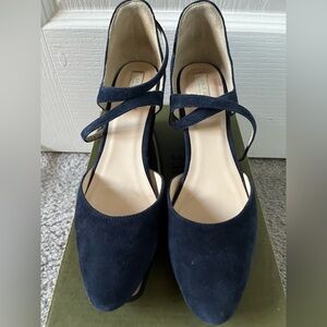 Cole Haan Navy Blue Wedge Size 7. New without box